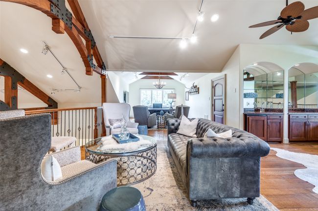 Living Room on second level opens to Great Room Below | Image 26