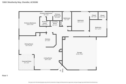 1308 E Weatherby Way, Chandler, AZ, 85286-1475 | Card Image
