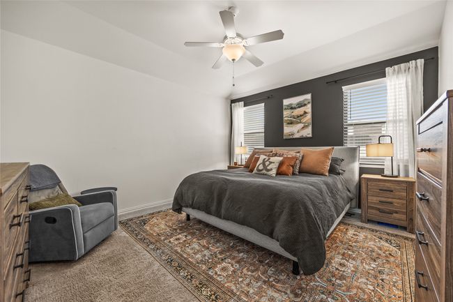 Master Retreat With Ceiling Fan, Carpet and Faux Blinds. | Image 16