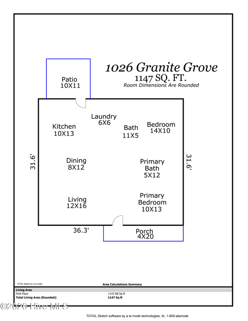 1026 Granite Grv, Leland, NC, 28451-9399 | Card Image