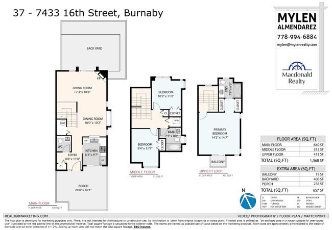 37 - 7433 16 Th Street, Townhouse with 3 bedrooms, 2 bathrooms and 2 parking in Burnaby BC | Image 2