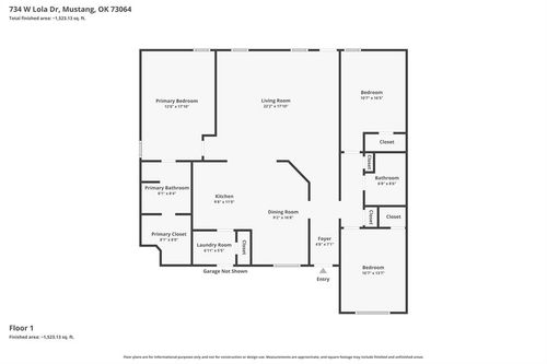734 W Lola Dr, Mustang, OK, 73064-2623 | Card Image