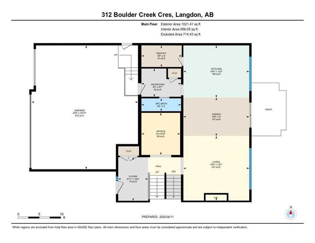 312 Boulder Creek Cres Se, House other with 3 bedrooms, 3 bathrooms and 6 parking in Langdon AB | Image 36