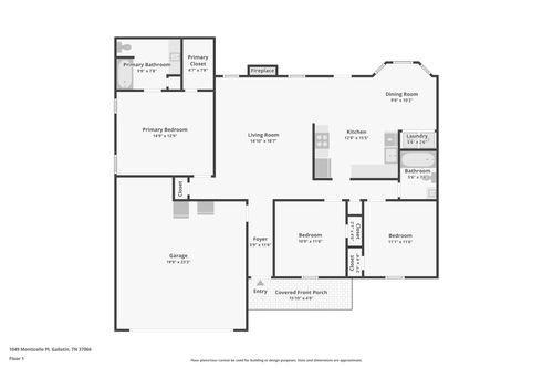 1049 Monticello Pl, Gallatin, TN, 37066-4853 | Card Image