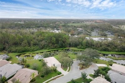 Aerial showing the large lot, cul-de-sac, and lake view. | Image 2