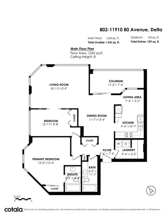 802 - 11910 80 Avenue, Condo with 2 bedrooms, 2 bathrooms and 1 parking in Delta BC | Image 24