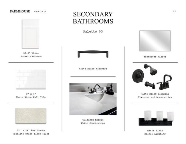 Classic Look Palette 3: Secondary Bathroom Selection Sheet (*Artist rendering used for illustration purposes only.) | Image 15