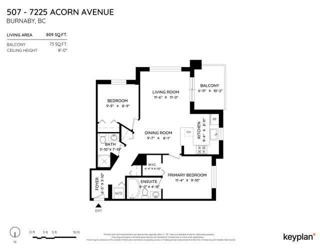 507 - 7225 Acorn Avenue, Condo with 2 bedrooms, 2 bathrooms and 2 parking in Burnaby BC | Image 32