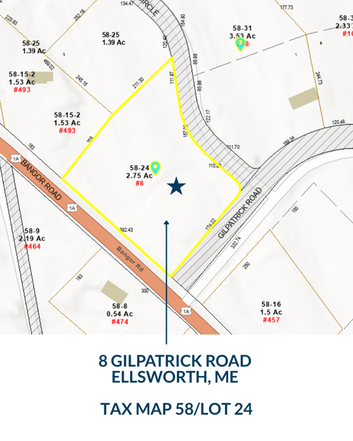8 Gilpatrick Road, Ellsworth, ME, 04605 | Card Image