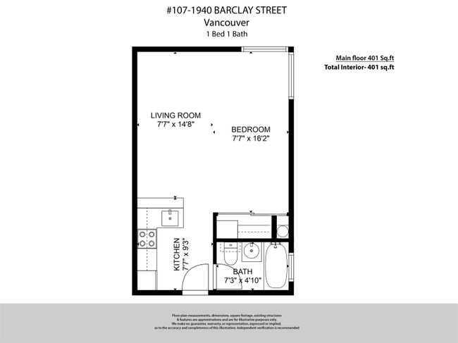 107 - 1940 Barclay Street, Condo with 0 bedrooms, 1 bathrooms and null parking in Vancouver BC | Image 21