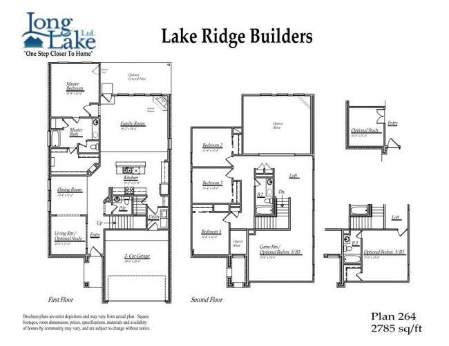 Plan 264 features 4 bedrooms, 3 full baths, 1 half bath and over 2, 700 square feet of living space. | Image 17