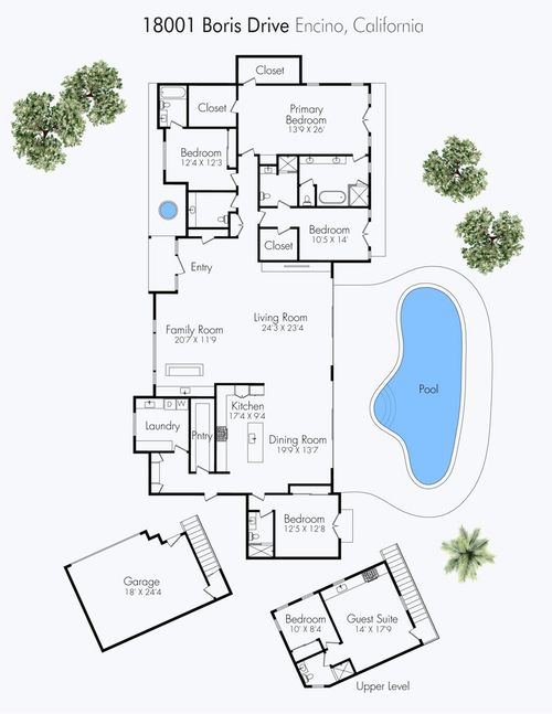 18001 Boris Dr, Encino, CA, 91316-4350 | Card Image