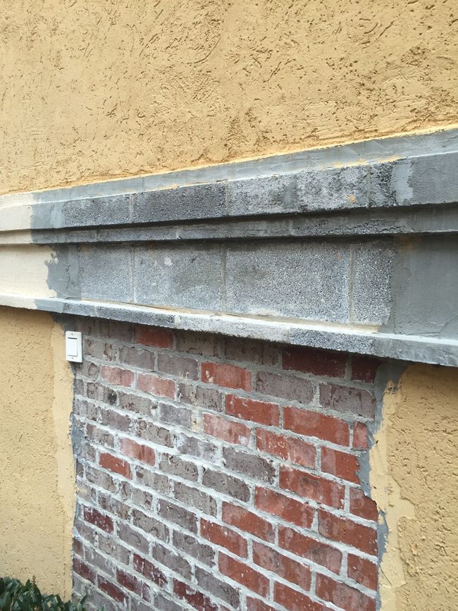 Application of acrylic stucco (no EIFS) applied over the brick | Image 64