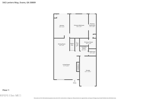 542 Laniers Way, Evans, GA, 30809-5309 | Card Image