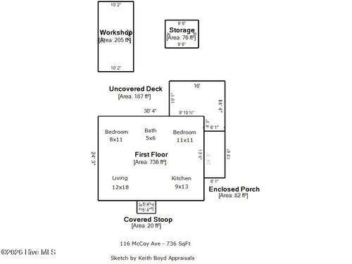 116 Mccoy St, Cove City, NC, 28523-8000 | Card Image