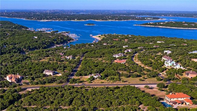 Higher elevation view of lot (runs left of pool in bottom right corner to a line directly opposite Jackson Street on other side of Lime Creek Road shown running left to right) | Image 5