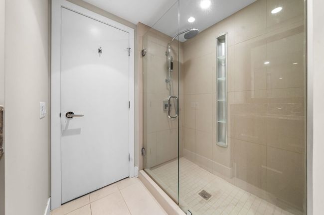 Full bathroom with a stall shower and tile patterned flooring | Image 19