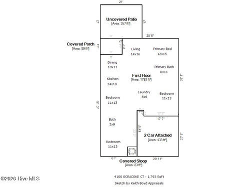 4100 Ocracoke Ct, New Bern, NC, 28560-5217 | Card Image