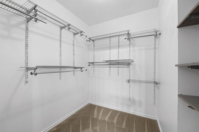 Walk in closet featuring carpet flooring | Image 7