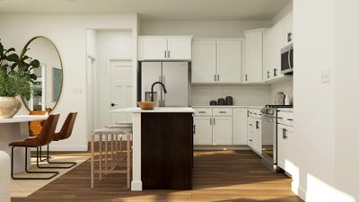 (*Photo of rendering, actual homes colors and finishes will vary) Enjoy plenty of seating at the kitchen island and dining area adjacent to the kitchen. | Image 2