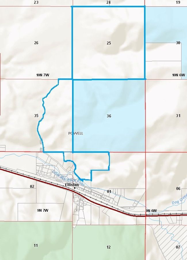 Property is the 3 parcels outlined in blue | Image 55
