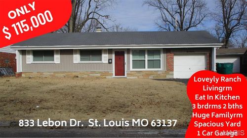 833 Lebon Dr, Saint Louis, MO, 63137-2725 | Card Image