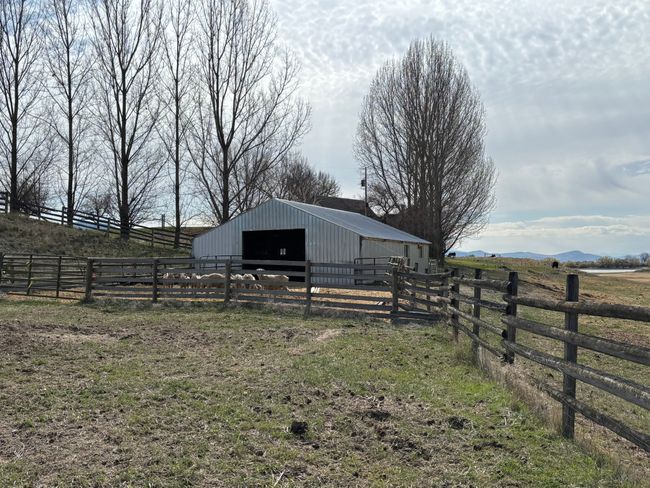 View of yard with a detached garage, a rural view, an outbuilding, and an exterior structure | Image 79