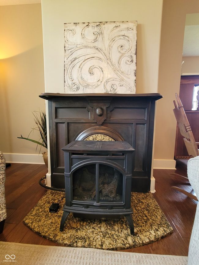 Original Steel mantel adds character and appeal to the great room. | Image 17