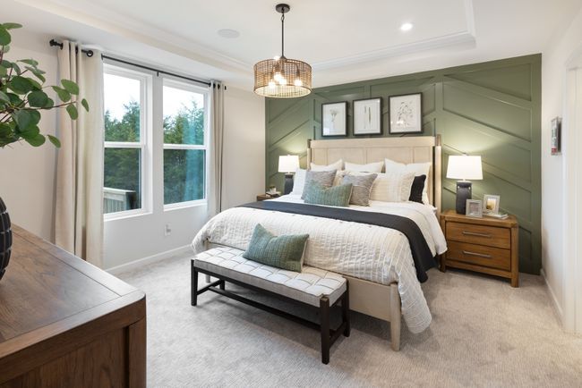 Sample Pics of Model Home* Primary bedroom with optional chevron accent wall! | Image 14