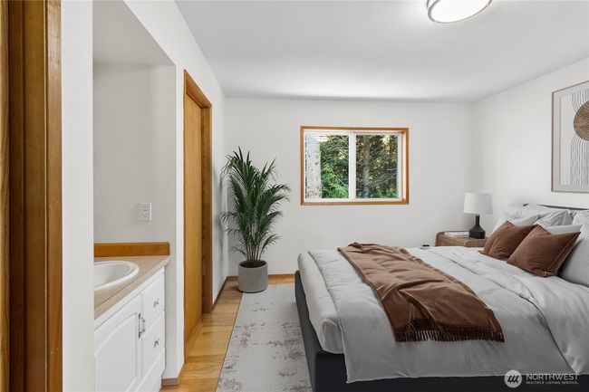 Bedroom #2 with private sink & cabinet. Virtually staged | Image 16