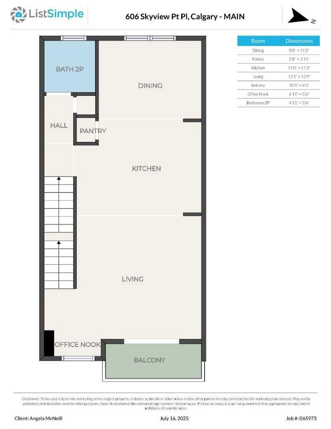 606 Skyview Point Pl Ne, Townhouse with 2 bedrooms, 3 bathrooms and 2 parking in Calgary AB | Image 45