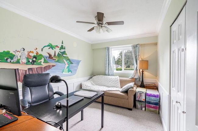 Interior space featuring crown molding and ceiling fan | Image 21