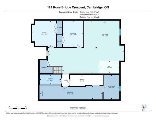 124 Rose Bridge Cres, House other with 2 bedrooms, 3 bathrooms and 2 parking in Cambridge ON | Image 34