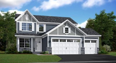 (Exterior rendering, actual homes finishes will vary) An unforgettable introduction to your new home. The thoughtfully designed Springfield has excellent curb appeal and a welcoming covered front porch. | Image 1