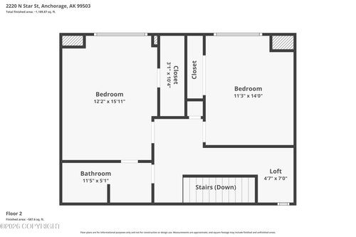 8-2220 N Star St, Anchorage, AK, 99503-1884 | Card Image