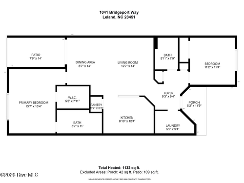 1041 Bridgeport Way, Leland, NC, 28451-4154 | Card Image