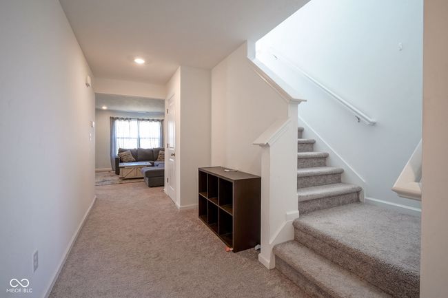 staircase with carpet flooring and recessed lighting | Image 6