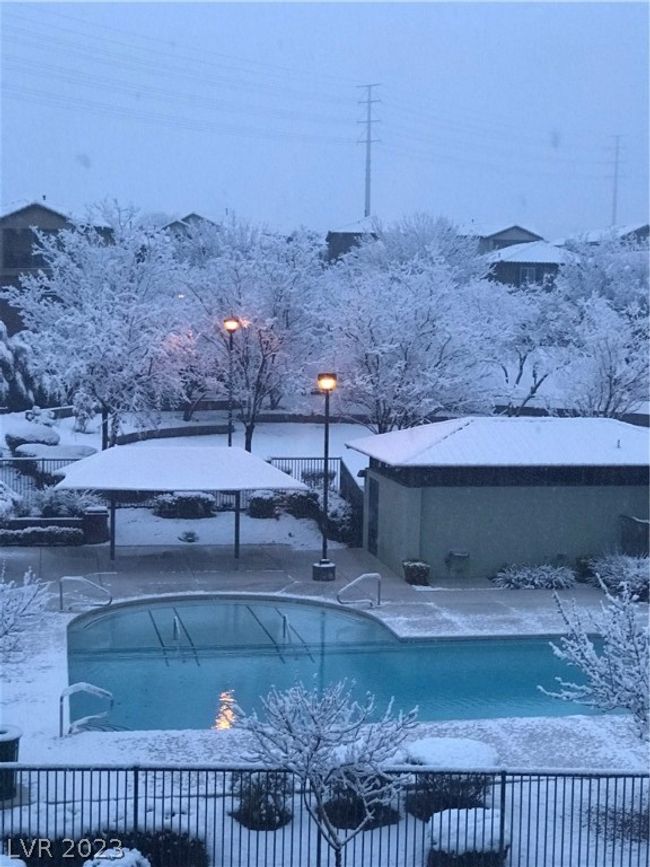 Pool view on a snow day | Image 49