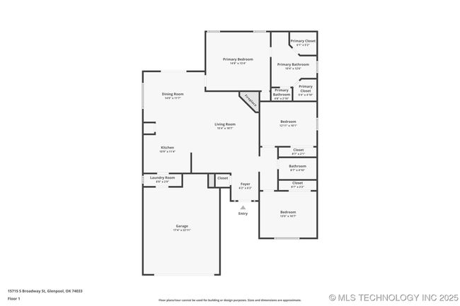 15715 S Broadway St, House other with 3 bedrooms, 2 bathrooms and null parking in Glenpool OK | Image 7