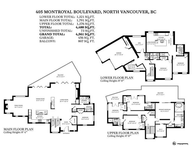 405 Montroyal Boulevard, House other with 7 bedrooms, 5 bathrooms and 6 parking in North Vancouver BC | Image 36