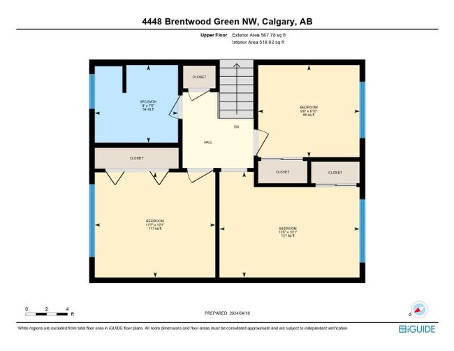 4448 Brentwood Green Nw, Home with 4 bedrooms, 1 bathrooms and 2 parking in Calgary AB | Image 35