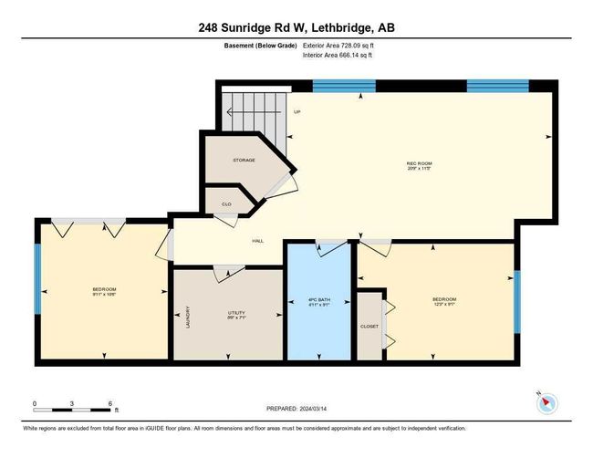 248 Sunridge Road W, Home with 4 bedrooms, 2 bathrooms and 2 parking in Lethbridge AB | Image 25