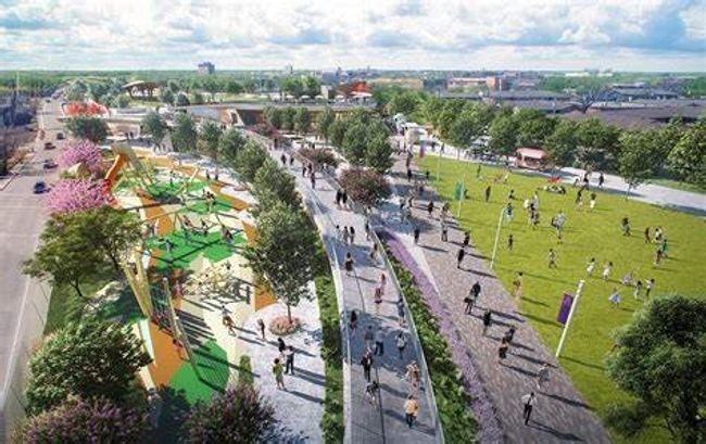 Southern Gateway Deck Park over Hwy 35 (Currently under construction) | Image 29