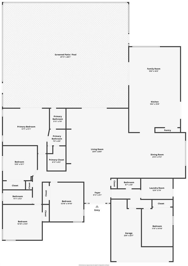 SEE FLOOR PLAN - Air Conditioned 5th BEDROOM OR OFFICE with closet & window. EASY TO CONVERT BACK - just take down drywall. Great in-law, maid or nanny's room. | Image 23