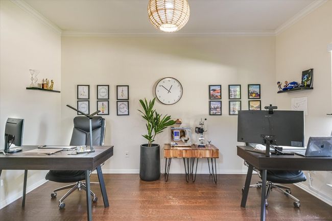 This sunny office space is two desks huge. Office has french doors to block out any family activity. | Image 14