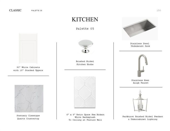 Classic Look Palette 5: Kitchen Selection Sheet (*Artist rendering used for illustration purposes only.) | Image 15