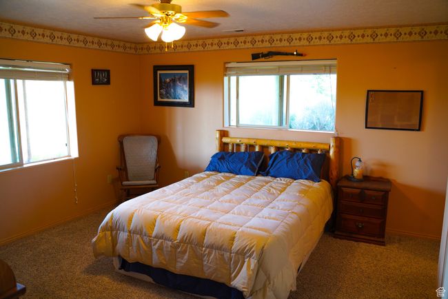 Bedroom with carpet floors and multiple windows | Image 23