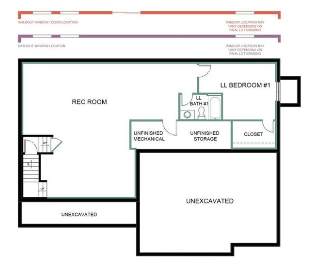Lower Level Floor Plan Layout - Optional Basement Finish | Image 9