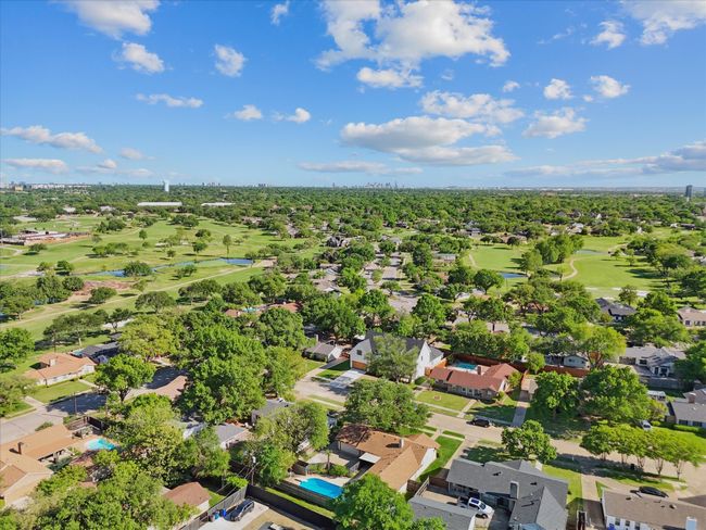 Birds eye view of property with a residential view, golf course view, and a water view | Image 37