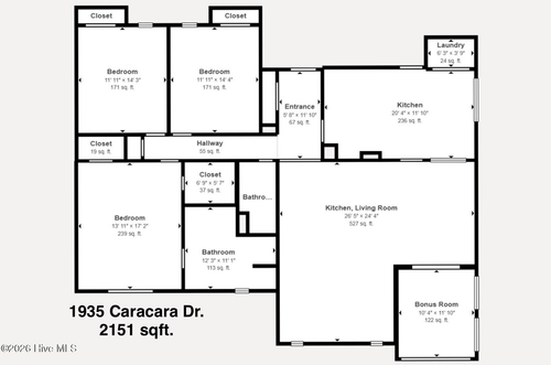 1935 Caracara Dr, New Bern, NC, 28560-6448 | Card Image